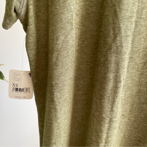 NEW Free People Keep Rolling Tee In Army - Picture 9 of 11
